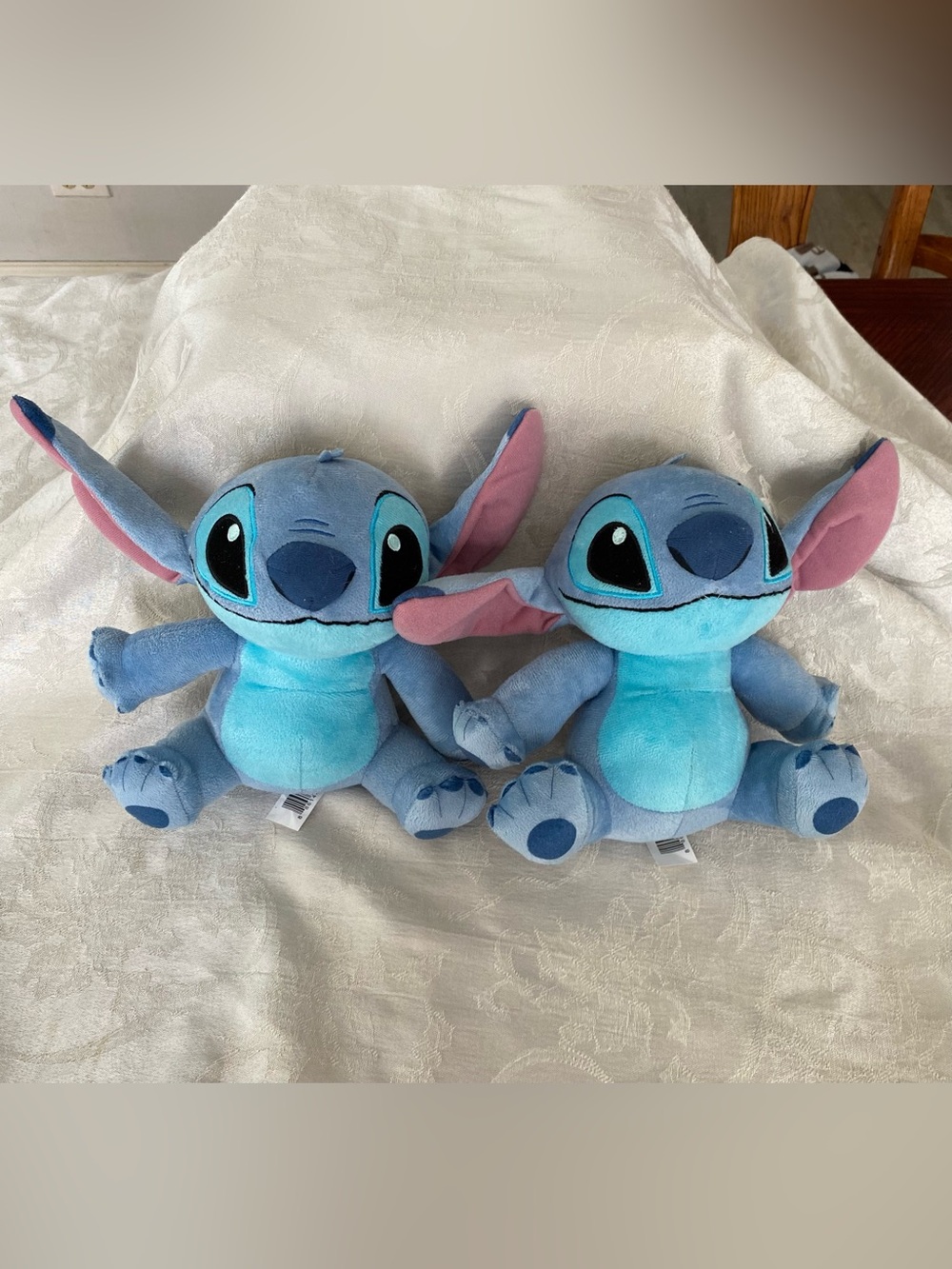 2 Disney Stitch Soft Plush Toys 8”